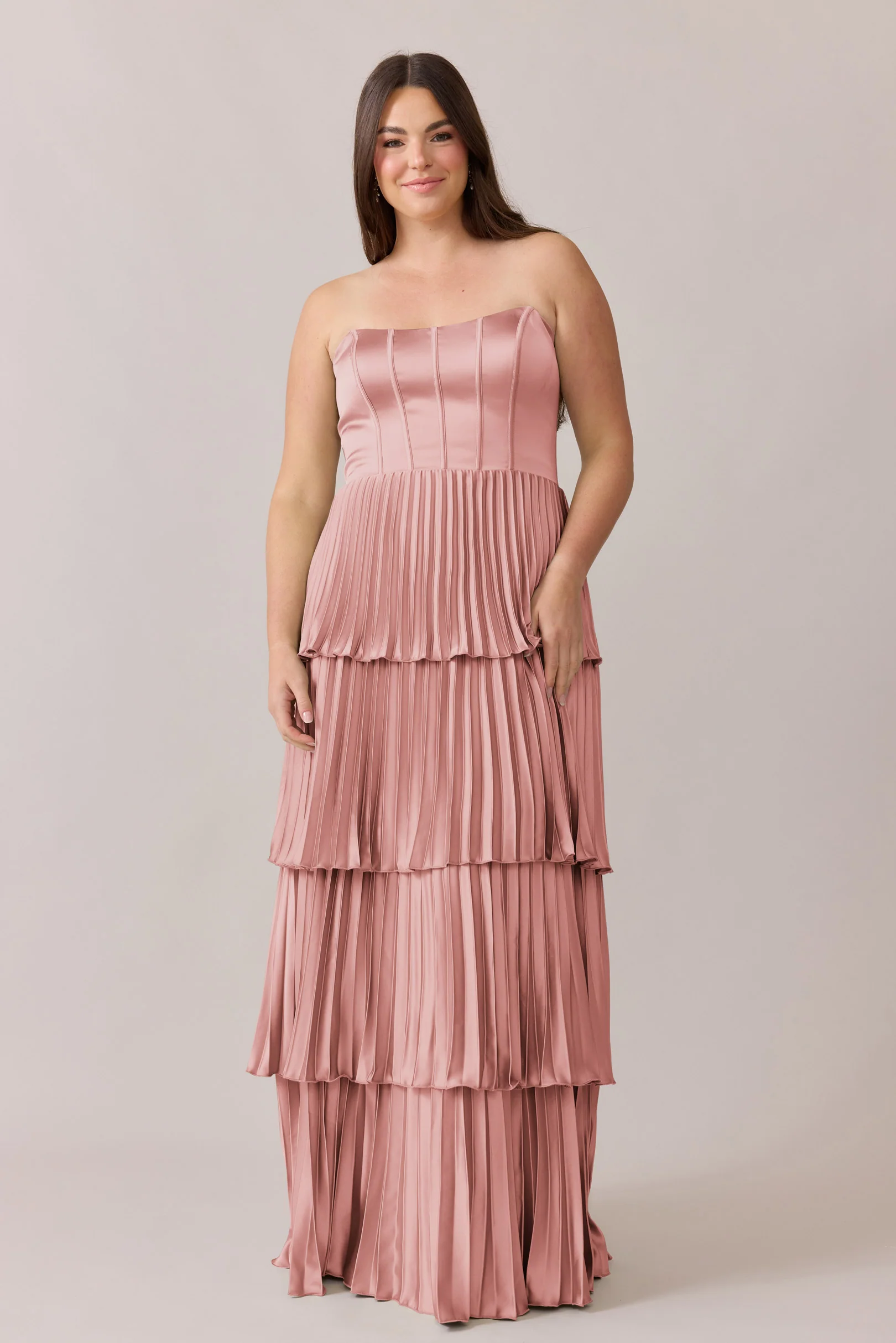 Collins Satin Pleated Dress | Made To Order - Image 89