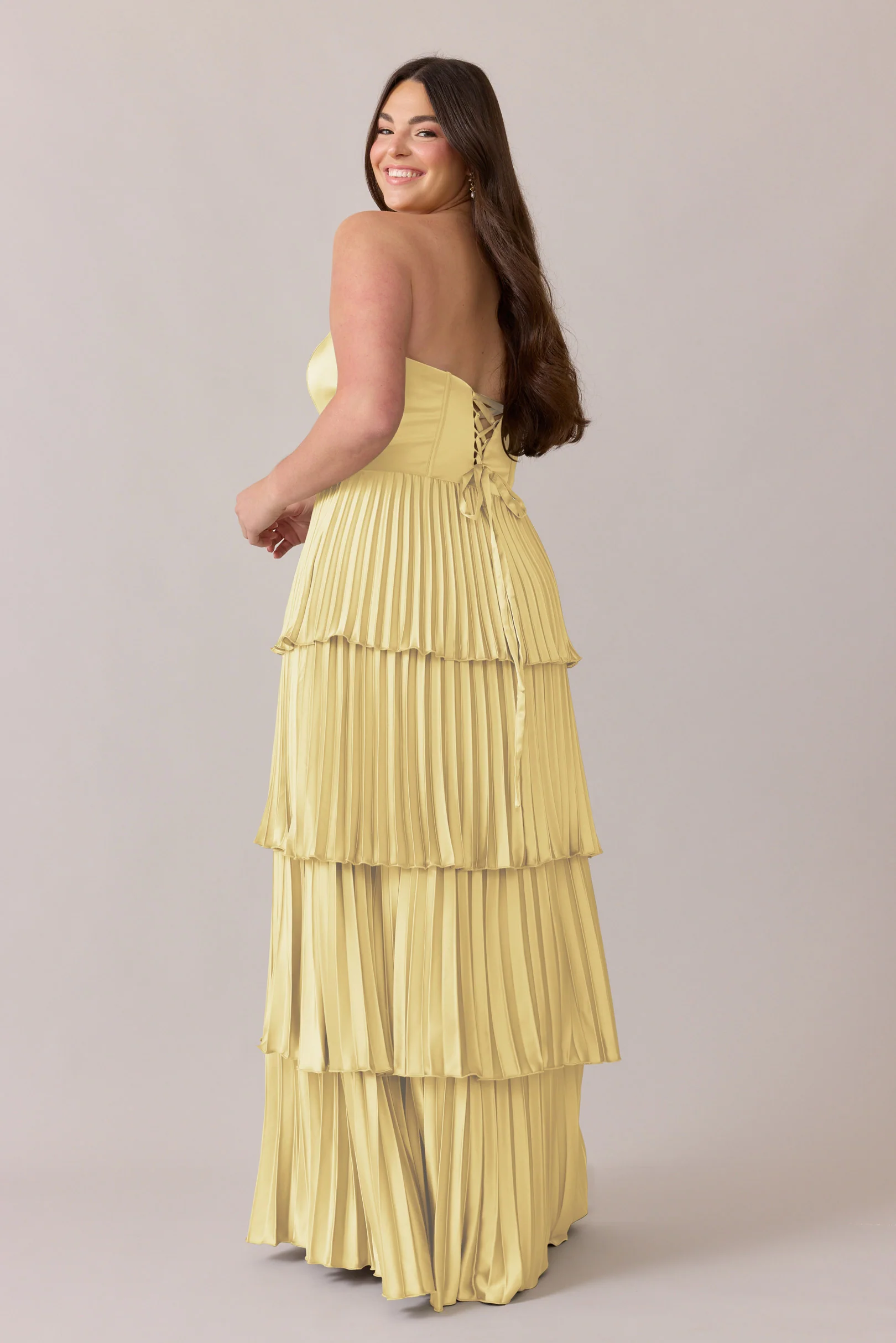 Collins Satin Pleated Dress | Made To Order - Image 9