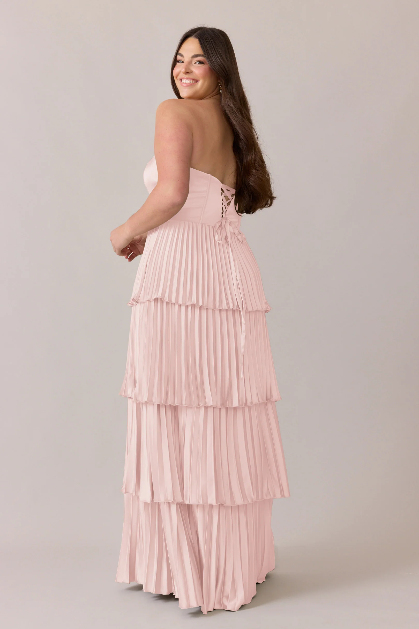 Collins Satin Pleated Dress | Made To Order - Image 92