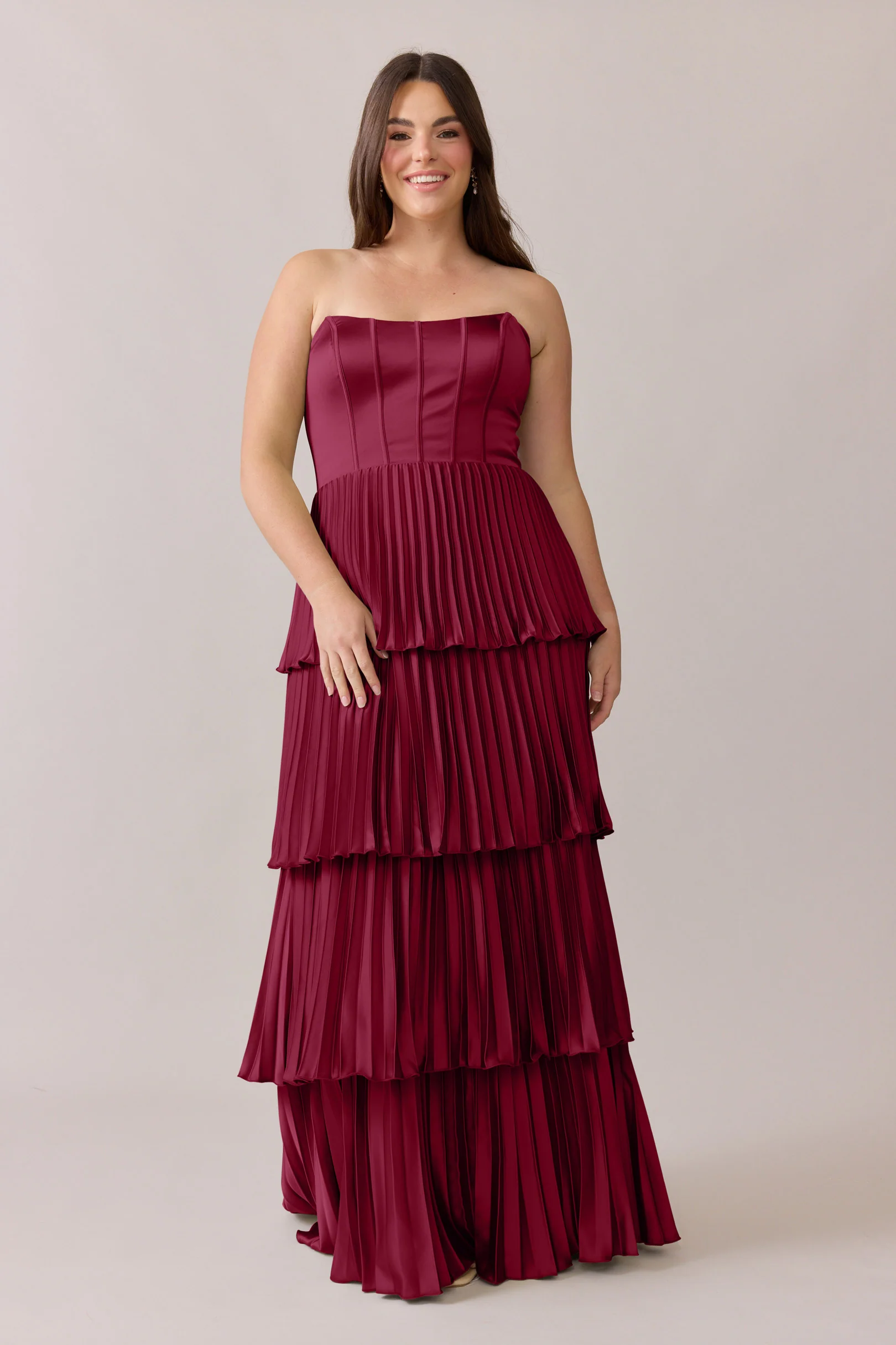 Collins Satin Pleated Dress | Made To Order - Image 95