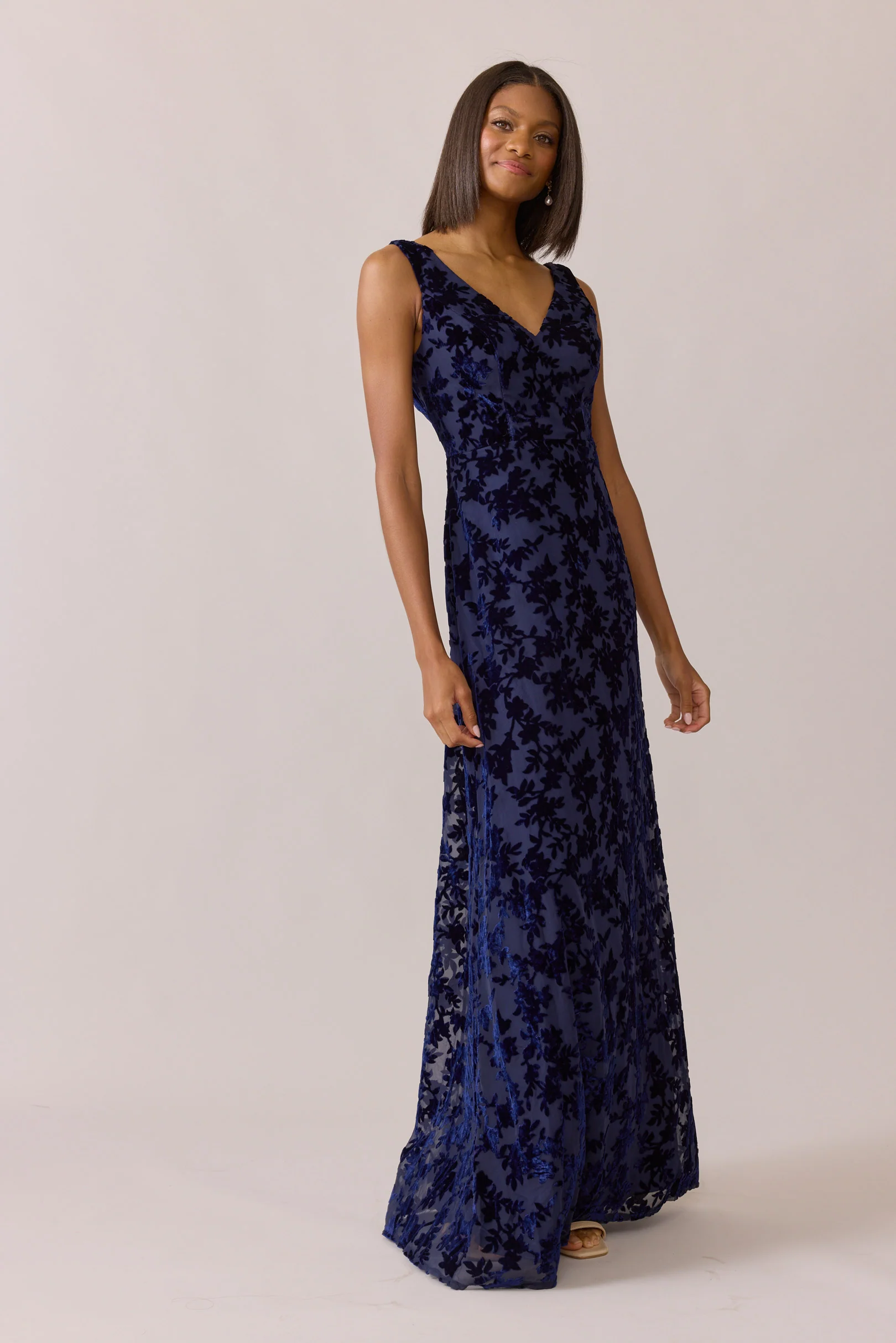 Dakota Floral Burnout Velvet Dress | Made To Order - Image 13