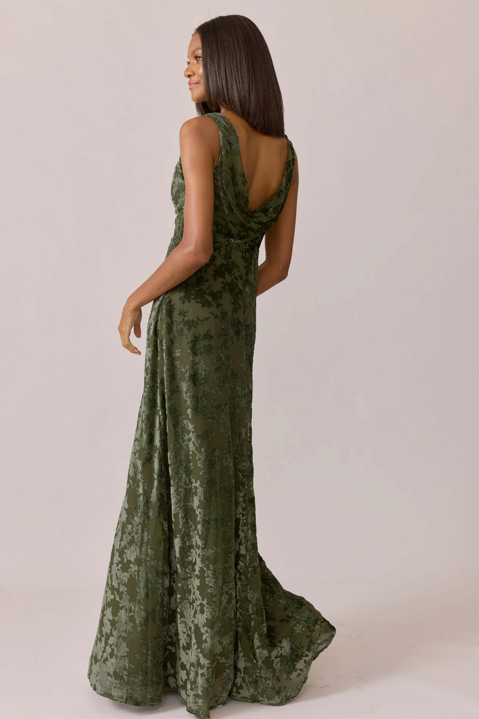 Dakota Floral Burnout Velvet Dress | Made To Order - Image 34