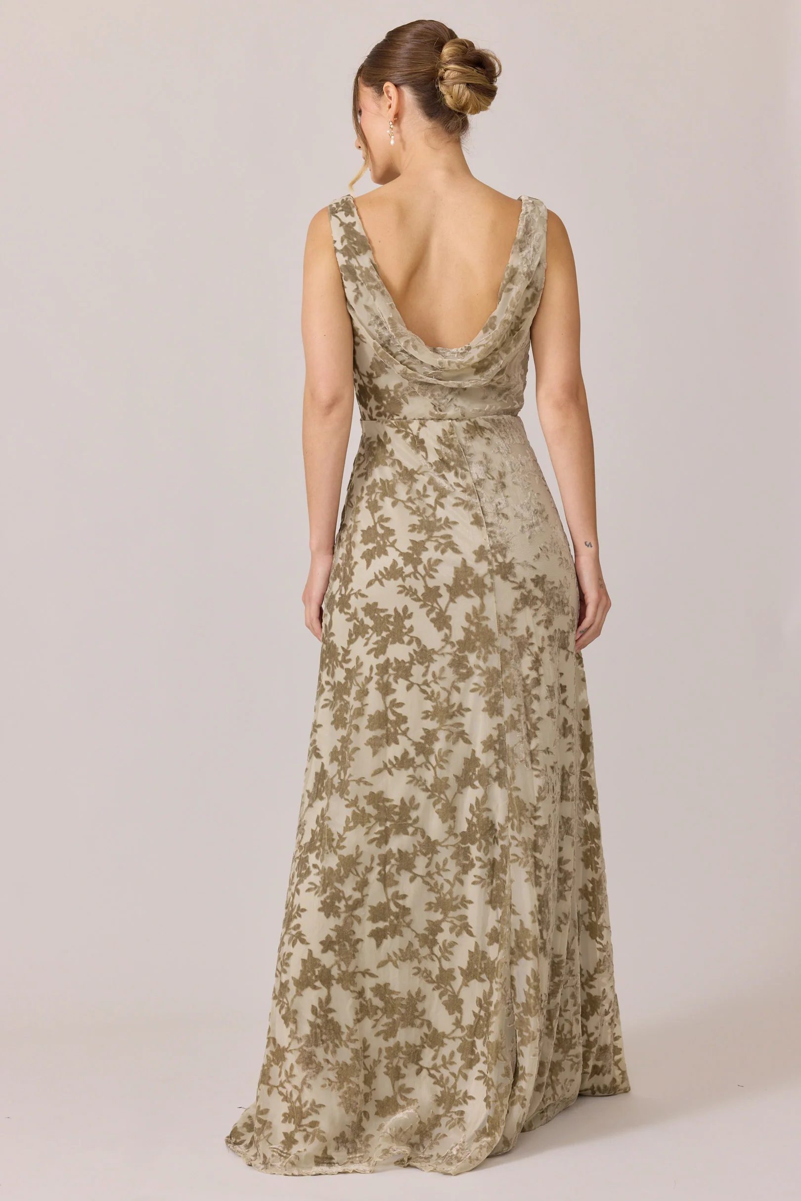 Dakota Floral Burnout Velvet Dress | Made To Order - Image 5