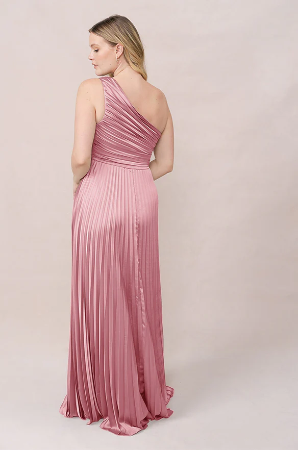 Declan Satin Pleated Dress | Made To Order - Image 79