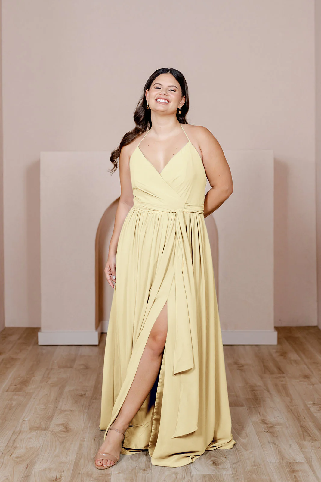 Hannah Chiffon Faux Wrap Dress | Made To Order - Image 137
