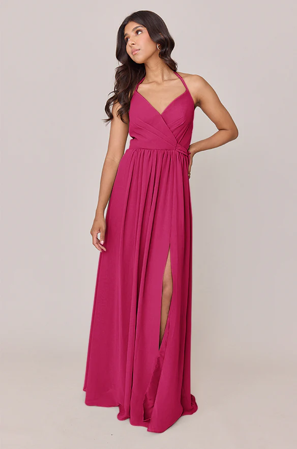 Hannah Chiffon Faux Wrap Dress | Made To Order - Image 83