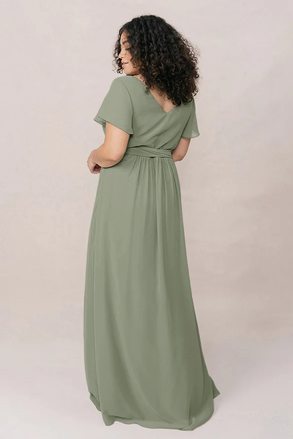 Harper Chiffon Faux Wrap Dress | Made To Order - Image 100