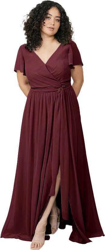 Harper Chiffon Faux Wrap Dress | Made To Order - Image 106