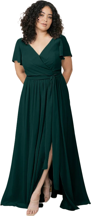 Harper Chiffon Faux Wrap Dress | Made To Order - Image 109