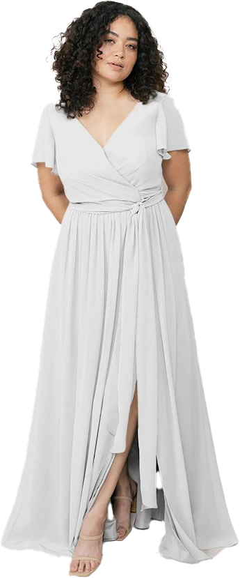 Harper Chiffon Faux Wrap Dress | Made To Order - Image 144