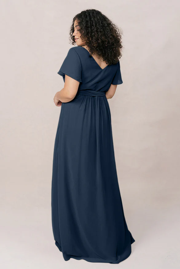 Harper Chiffon Faux Wrap Dress | Made To Order - Image 68