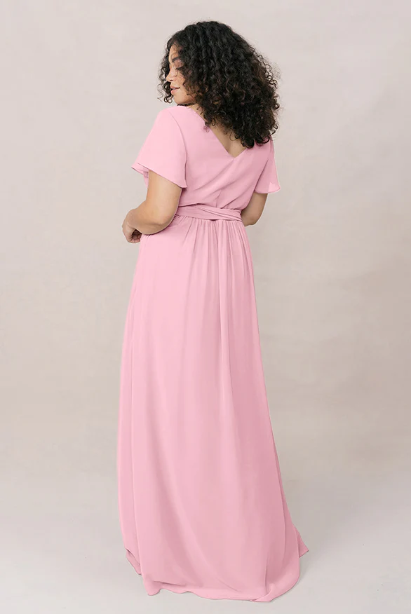 Harper Chiffon Faux Wrap Dress | Made To Order - Image 76