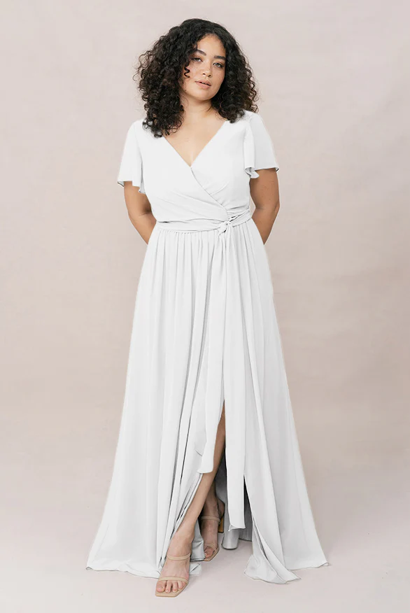 Harper Chiffon Faux Wrap Dress | Made To Order - Image 95