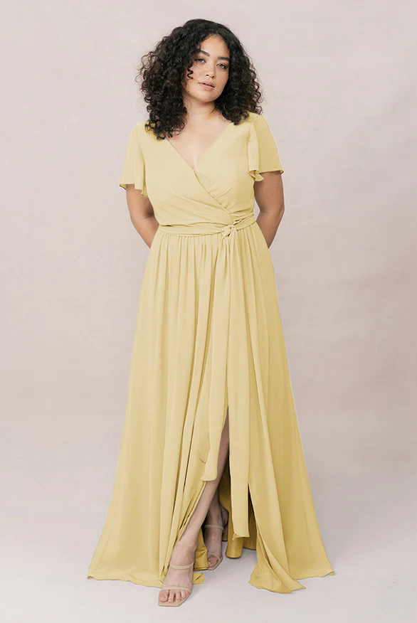 Harper Chiffon Faux Wrap Dress | Made To Order - Image 97