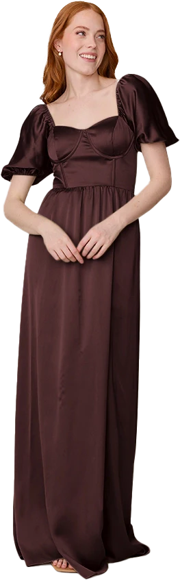 Isabella Satin Dress | Made To Order - Image 135