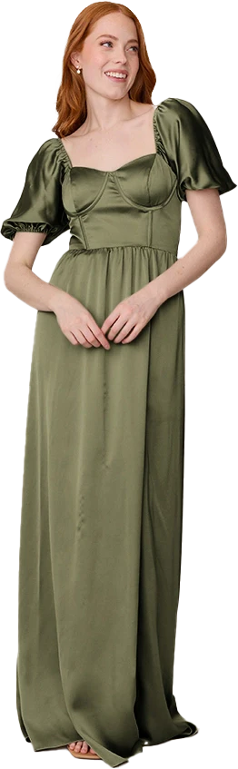 Isabella Satin Dress | Made To Order - Image 138
