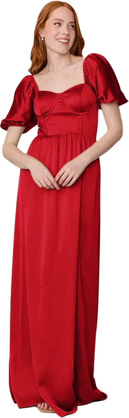 Isabella Satin Dress | Made To Order - Image 143