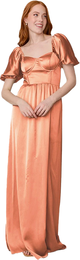 Isabella Satin Dress | Made To Order - Image 154