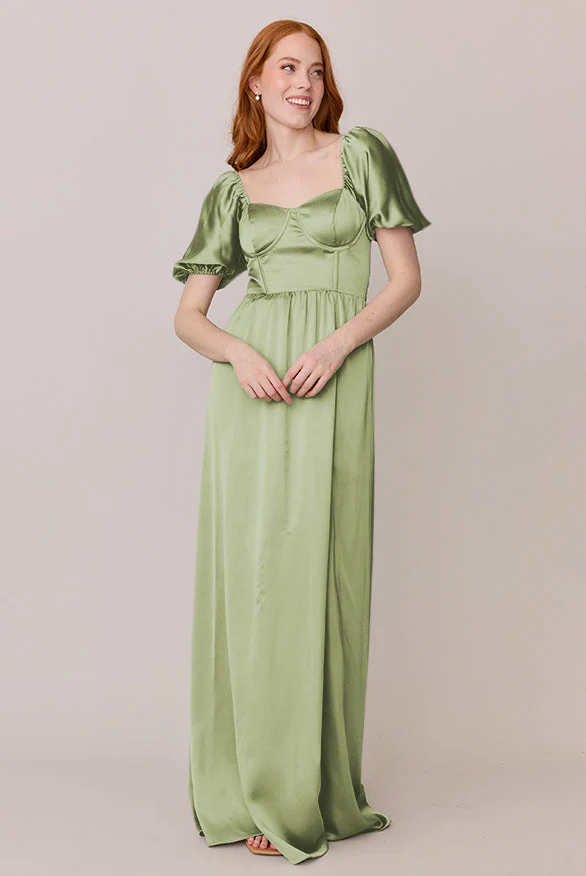 Isabella Satin Dress | Made To Order - Image 162