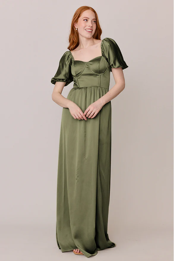 Isabella Satin Dress | Made To Order - Image 64