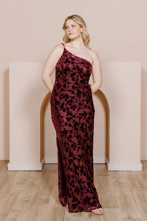 Jade Floral Burnout Velvet Dress | Made To Order - Image 17