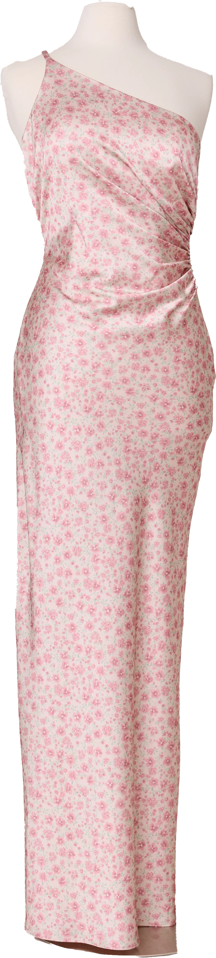 Jade Satin Floral Print Dress | Made To Order - Image 51