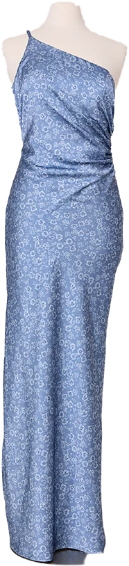 Jade Satin Floral Print Dress | Made To Order - Image 61