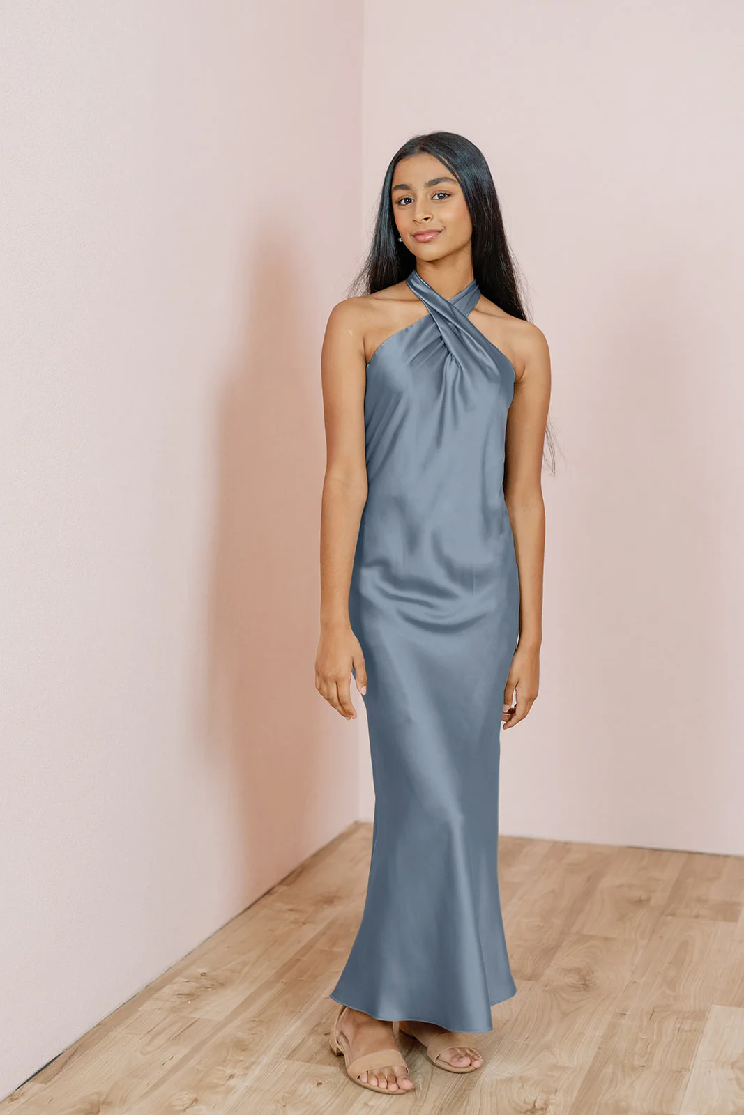 Juniors Athena Satin Dress | Made To Order - Image 45