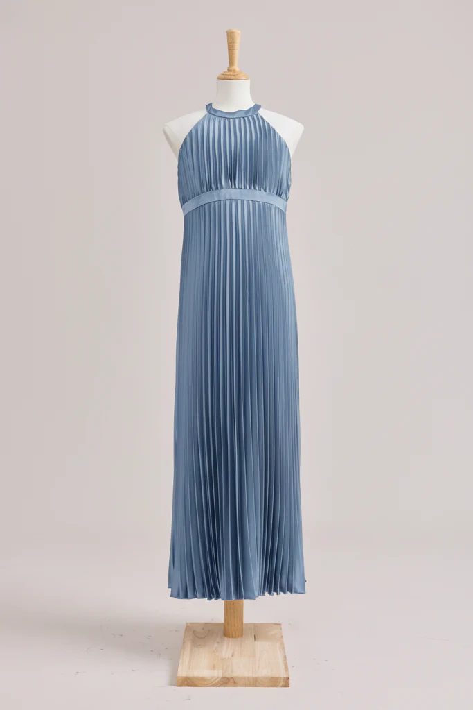 Juniors Mazie Satin Pleated Dress | Made To Order - Image 101