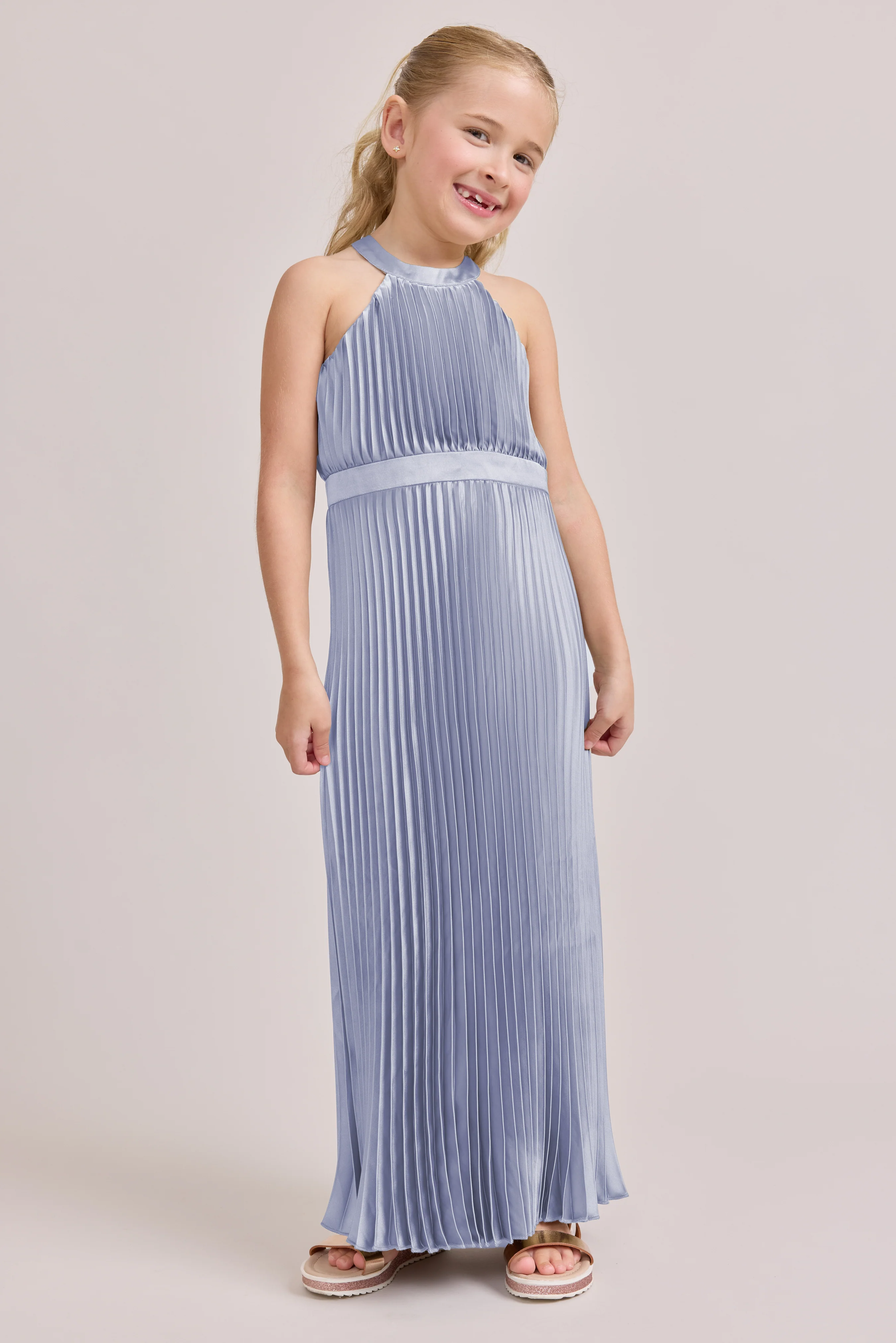 Juniors Mazie Satin Pleated Dress | Made To Order - Image 103