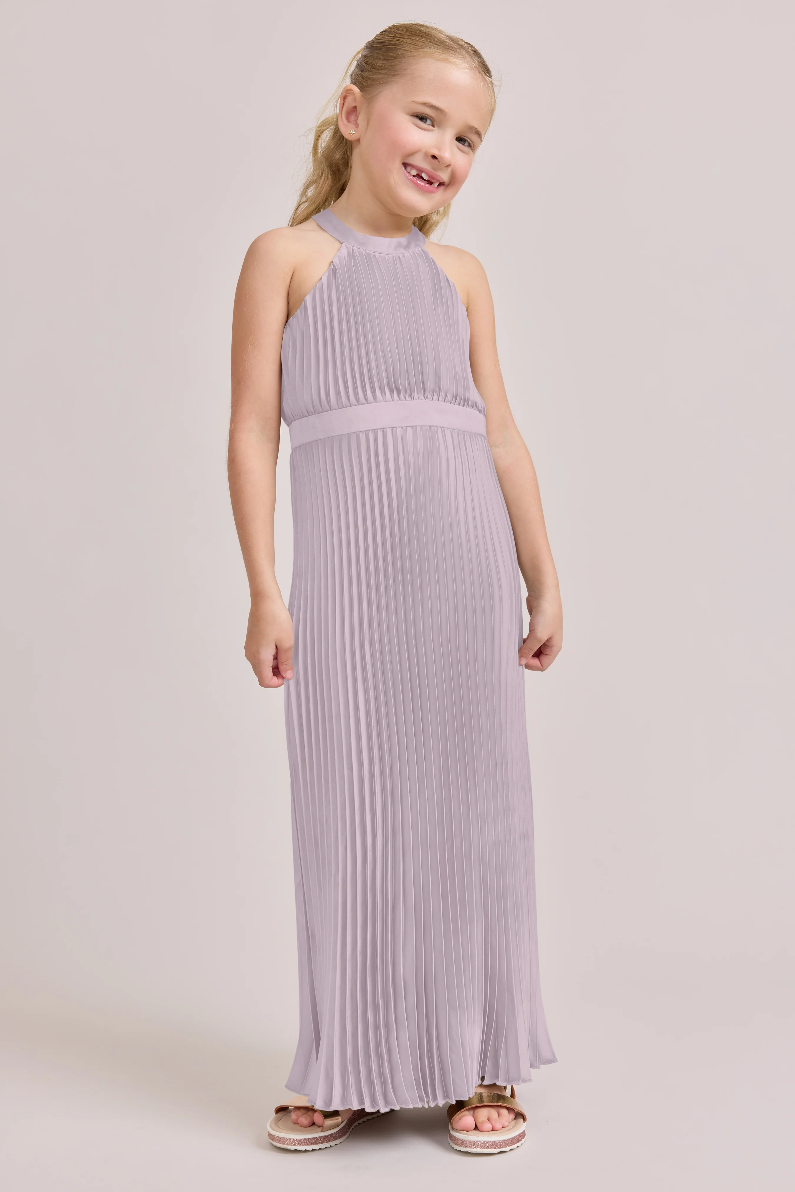 Juniors Mazie Satin Pleated Dress | Made To Order - Image 11