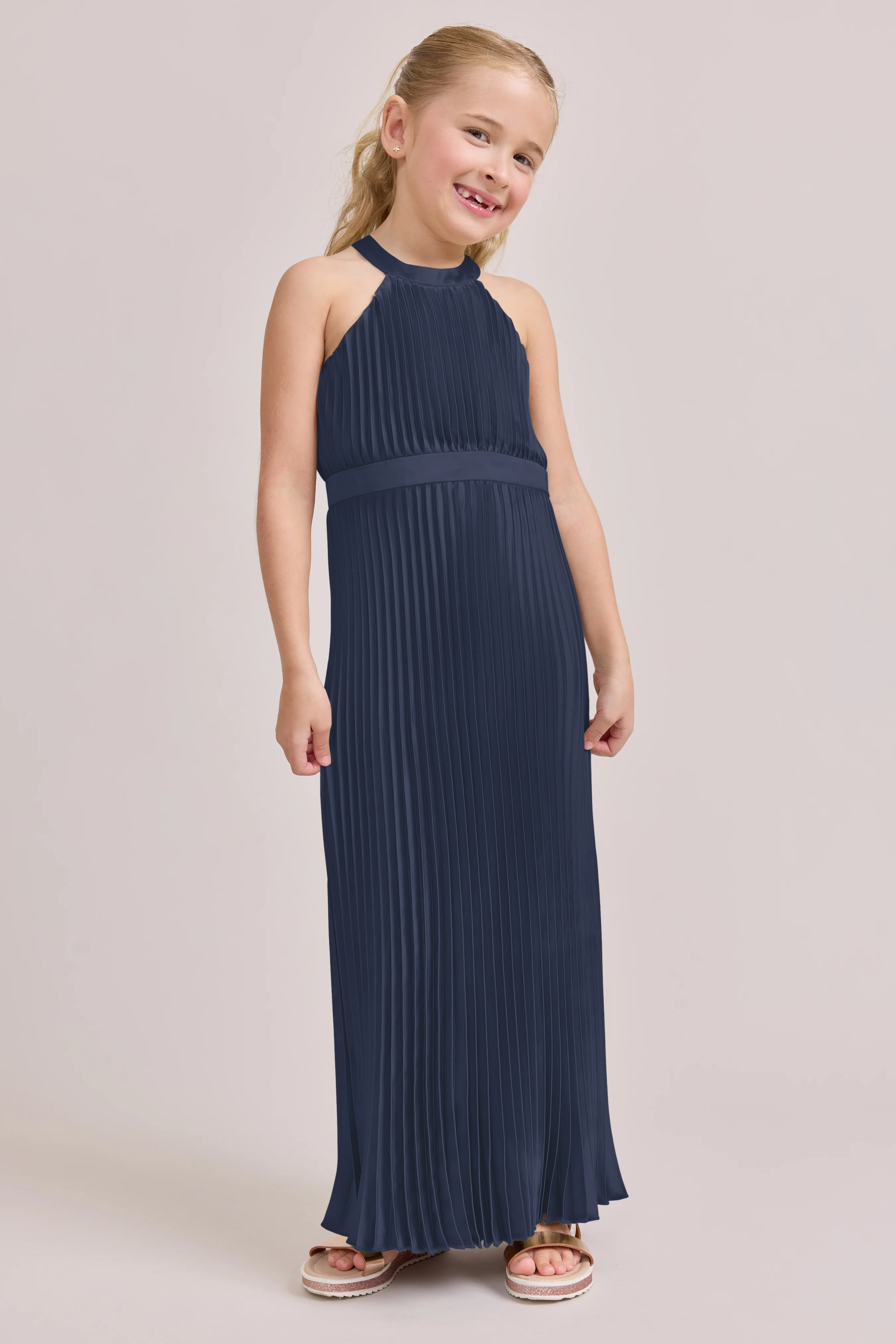 Juniors Mazie Satin Pleated Dress | Made To Order - Image 15