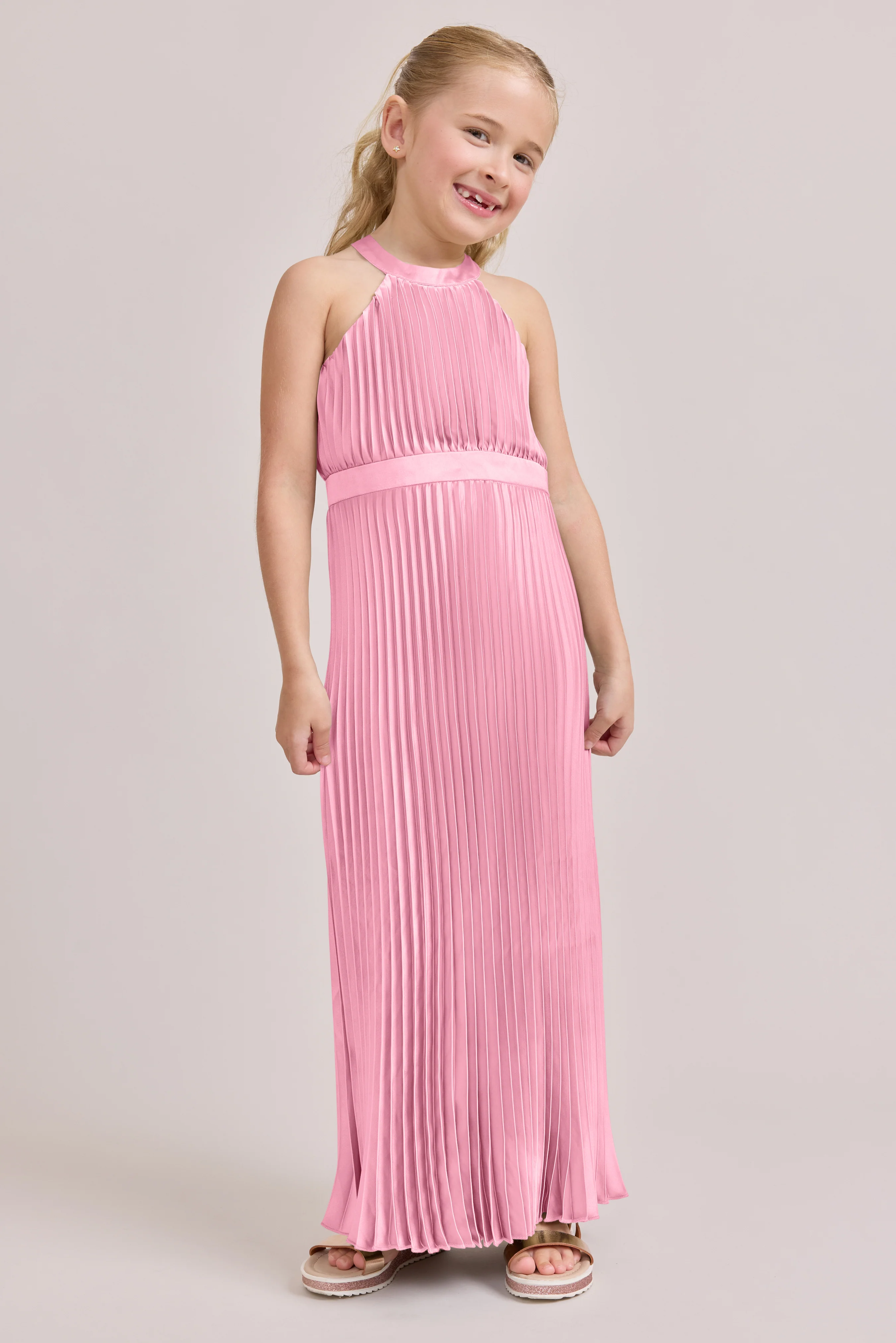 Juniors Mazie Satin Pleated Dress | Made To Order - Image 20