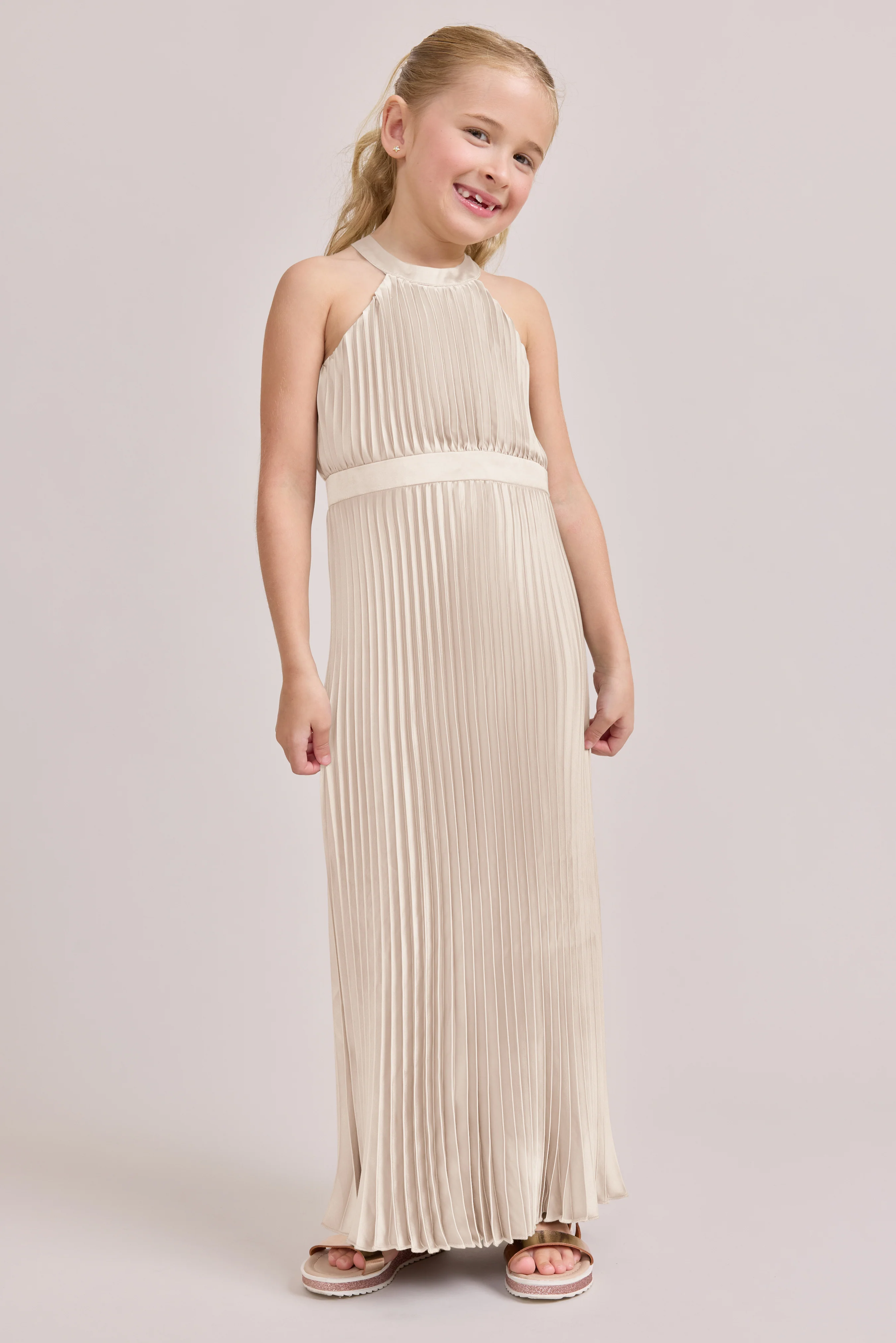 Juniors Mazie Satin Pleated Dress | Made To Order - Image 21
