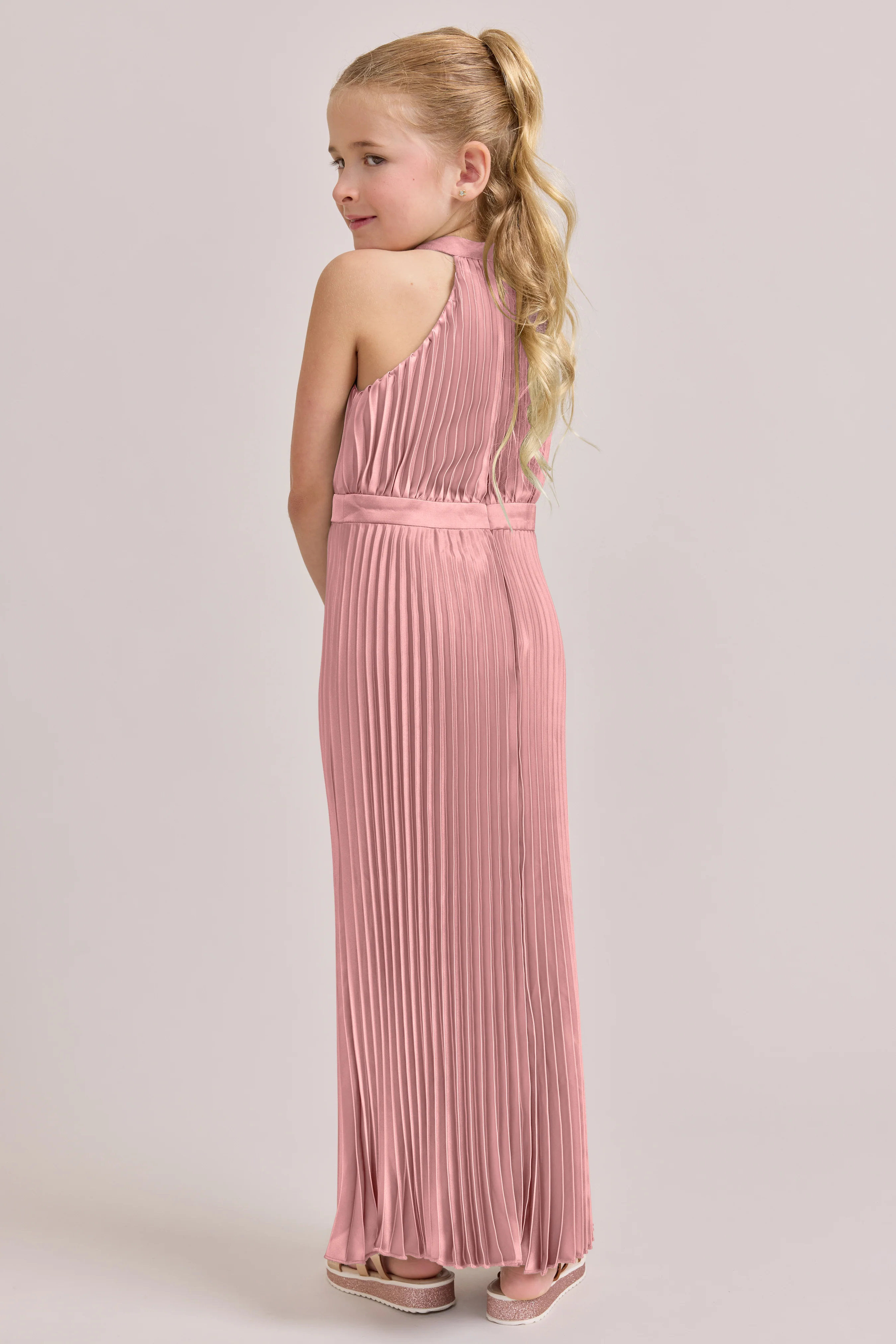 Juniors Mazie Satin Pleated Dress | Made To Order - Image 25
