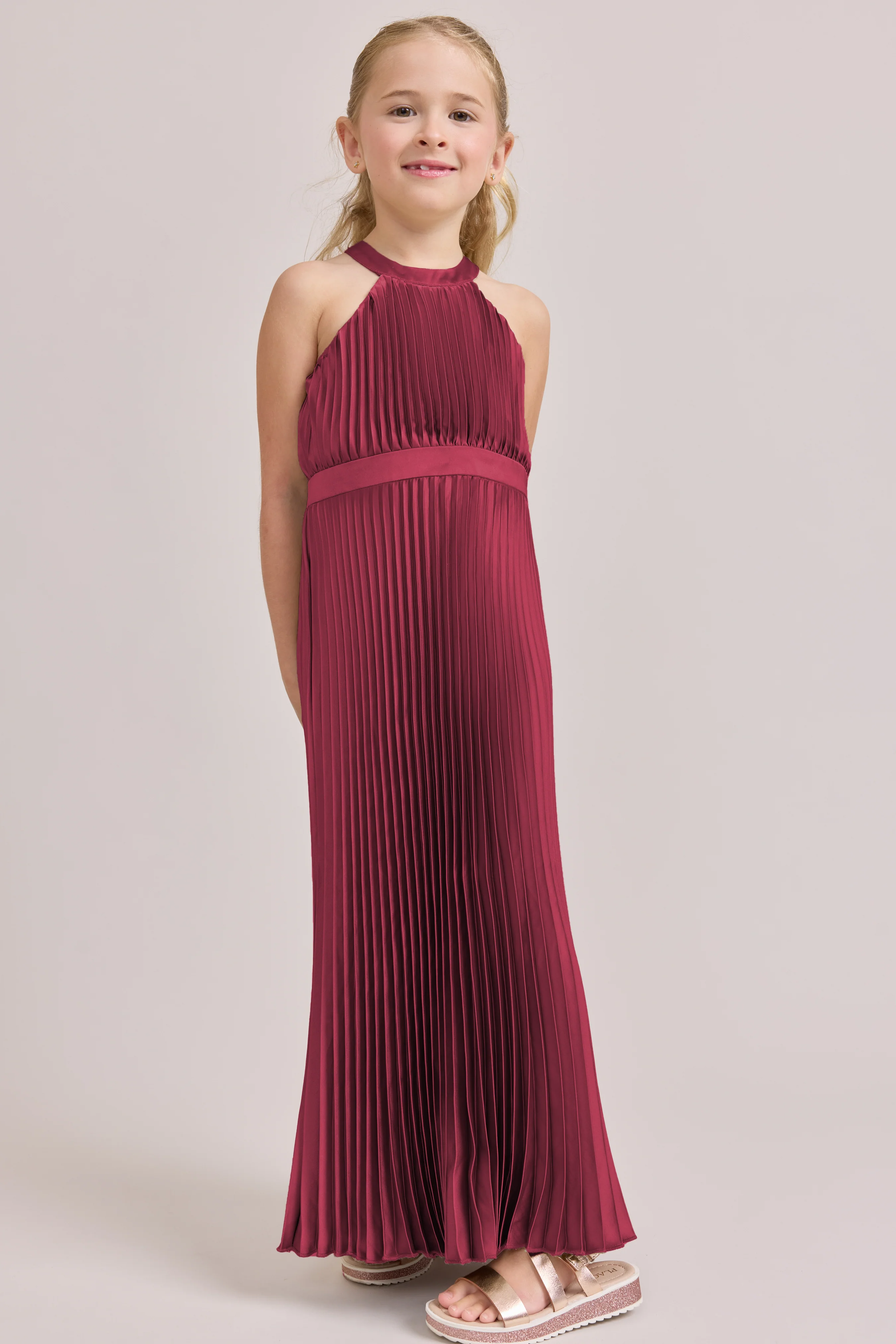 Juniors Mazie Satin Pleated Dress | Made To Order - Image 51