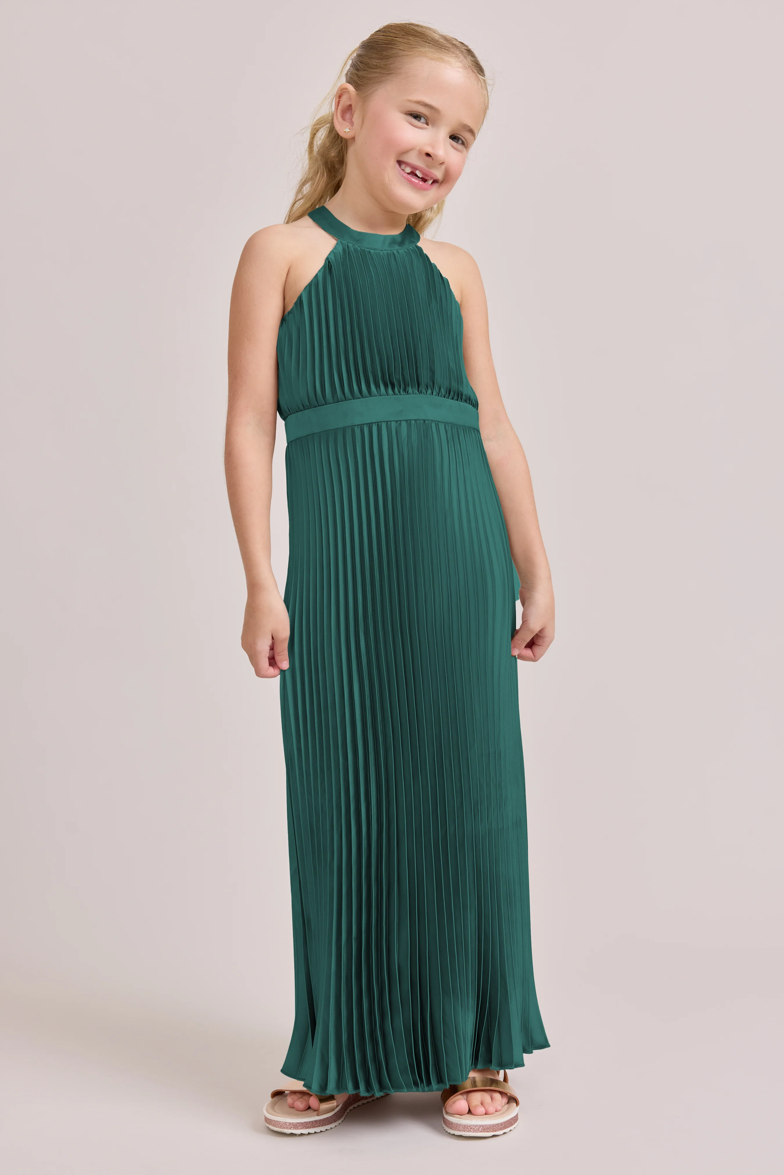 Juniors Mazie Satin Pleated Dress | Made To Order - Image 59