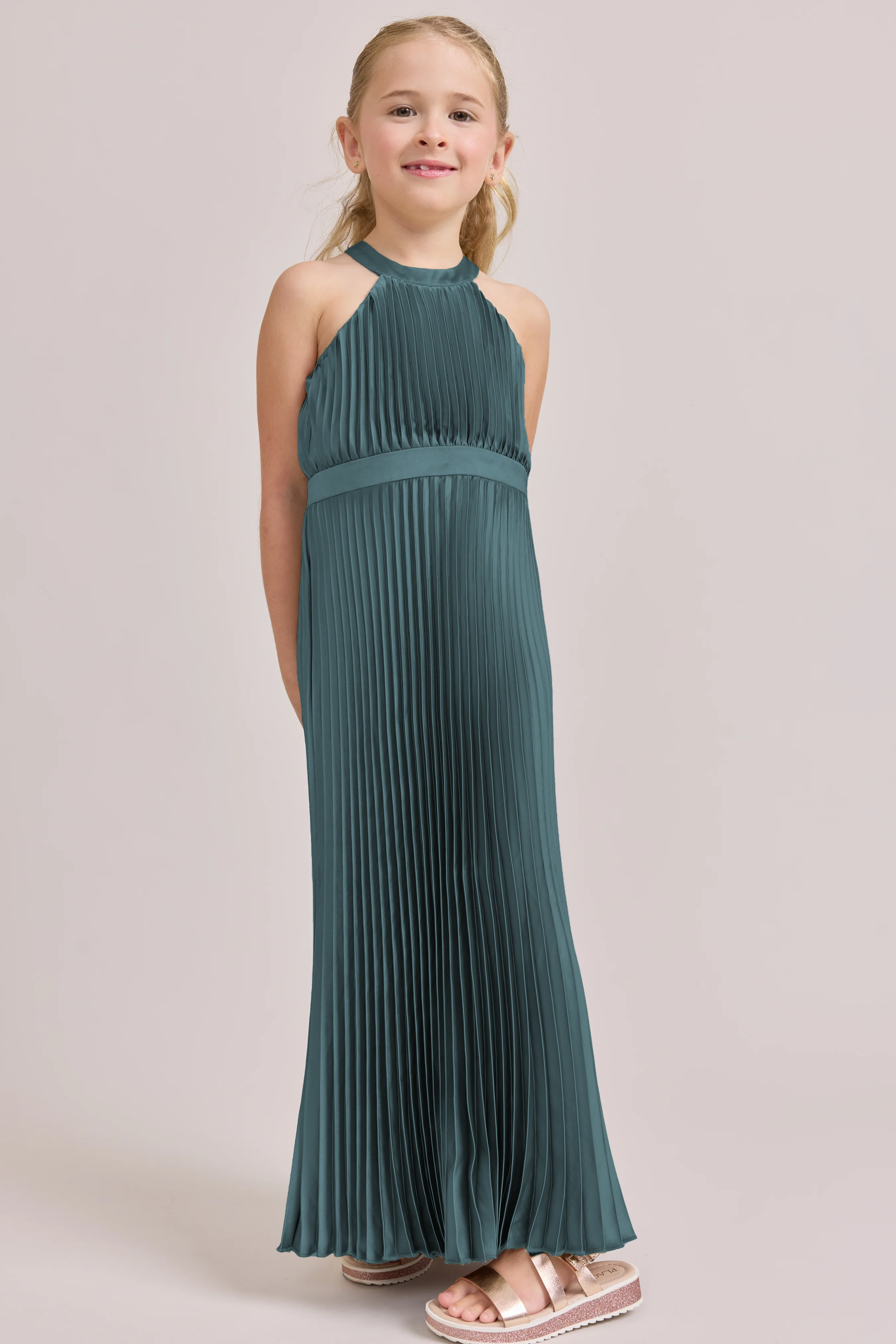 Juniors Mazie Satin Pleated Dress | Made To Order - Image 67