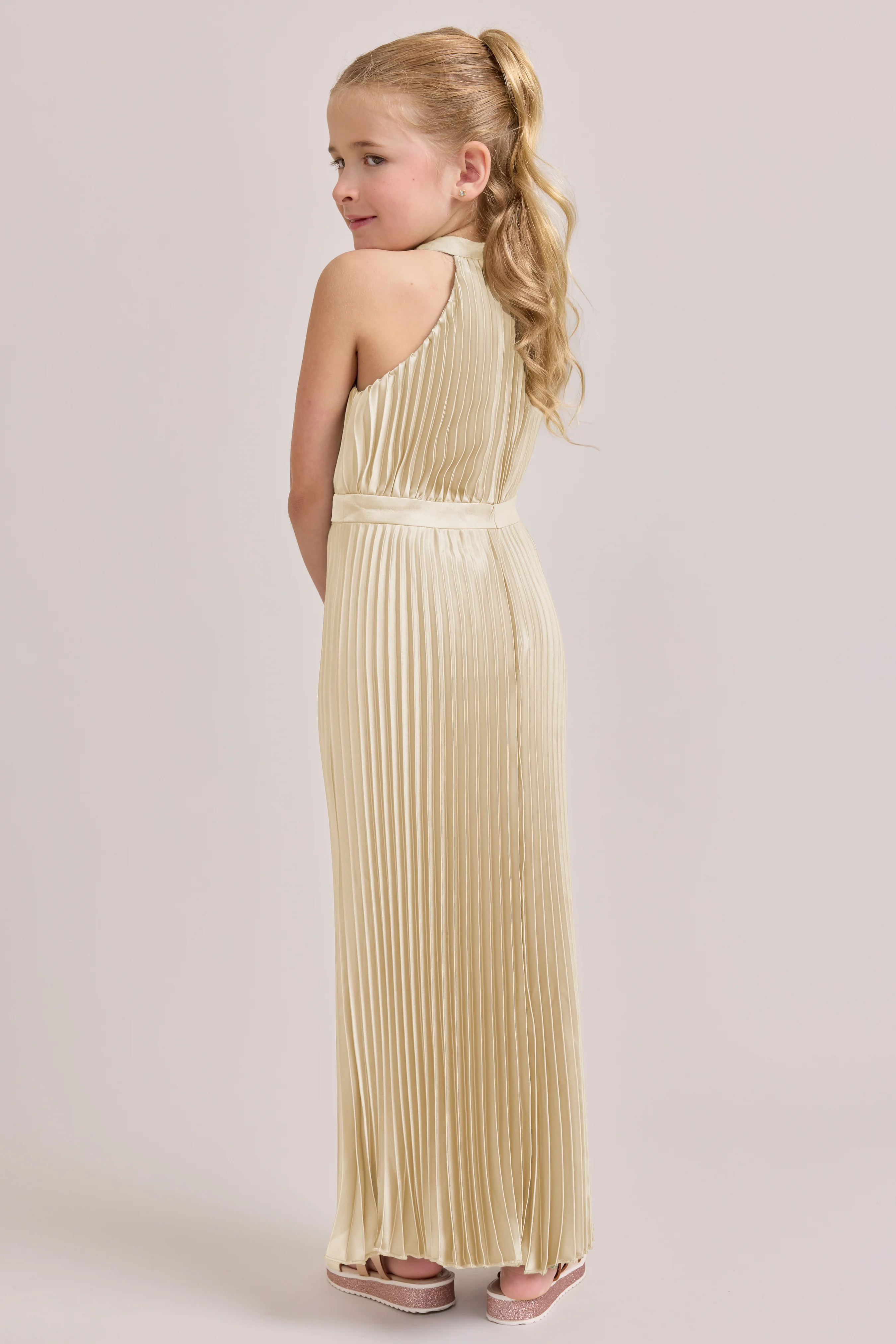 Juniors Mazie Satin Pleated Dress | Made To Order - Image 81