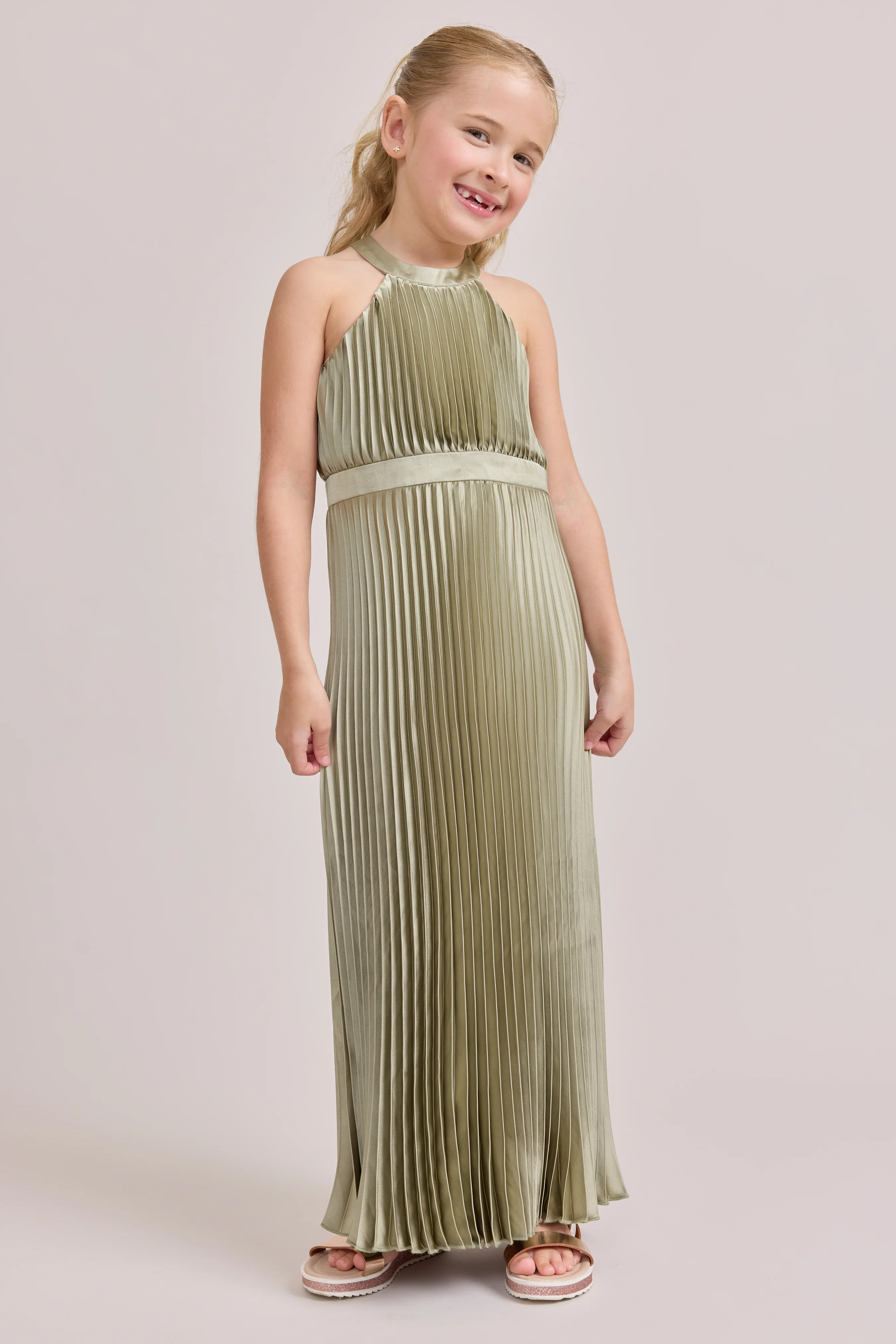 Juniors Mazie Satin Pleated Dress | Made To Order - Image 89
