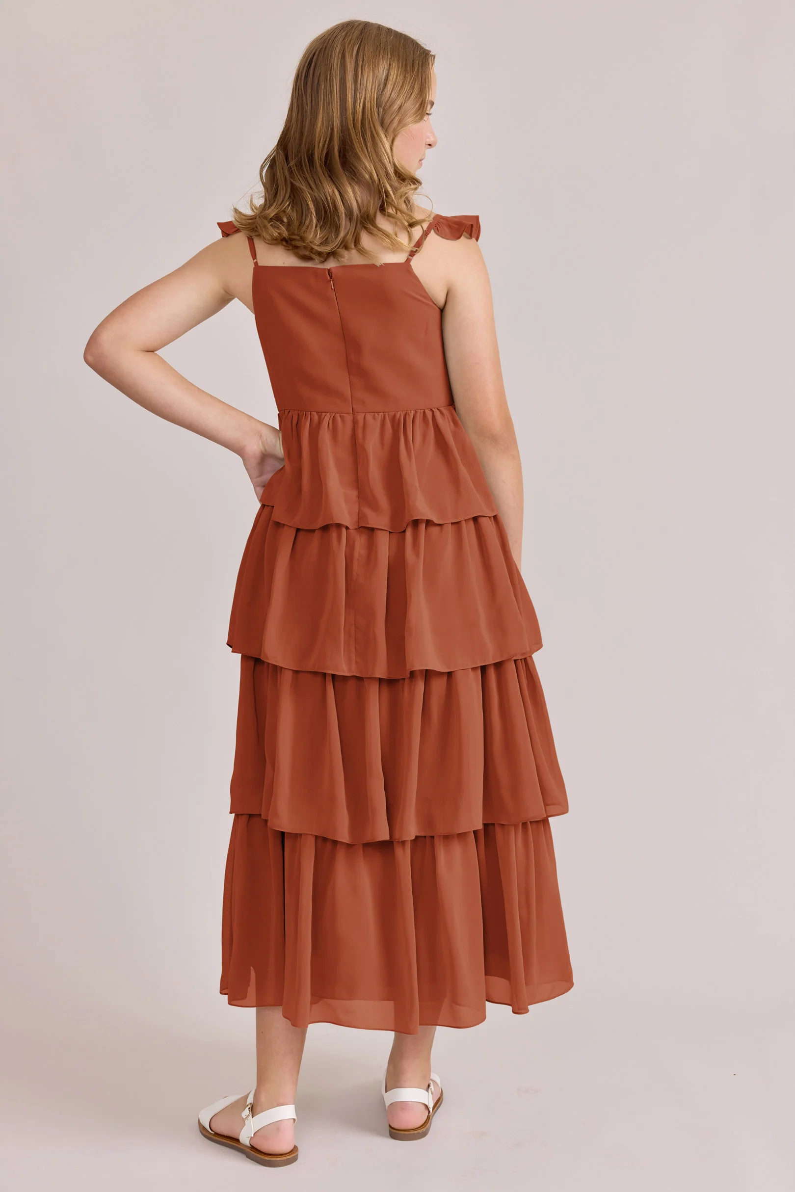 Juniors Poppy Chiffon Dress | Made To Order - Image 17