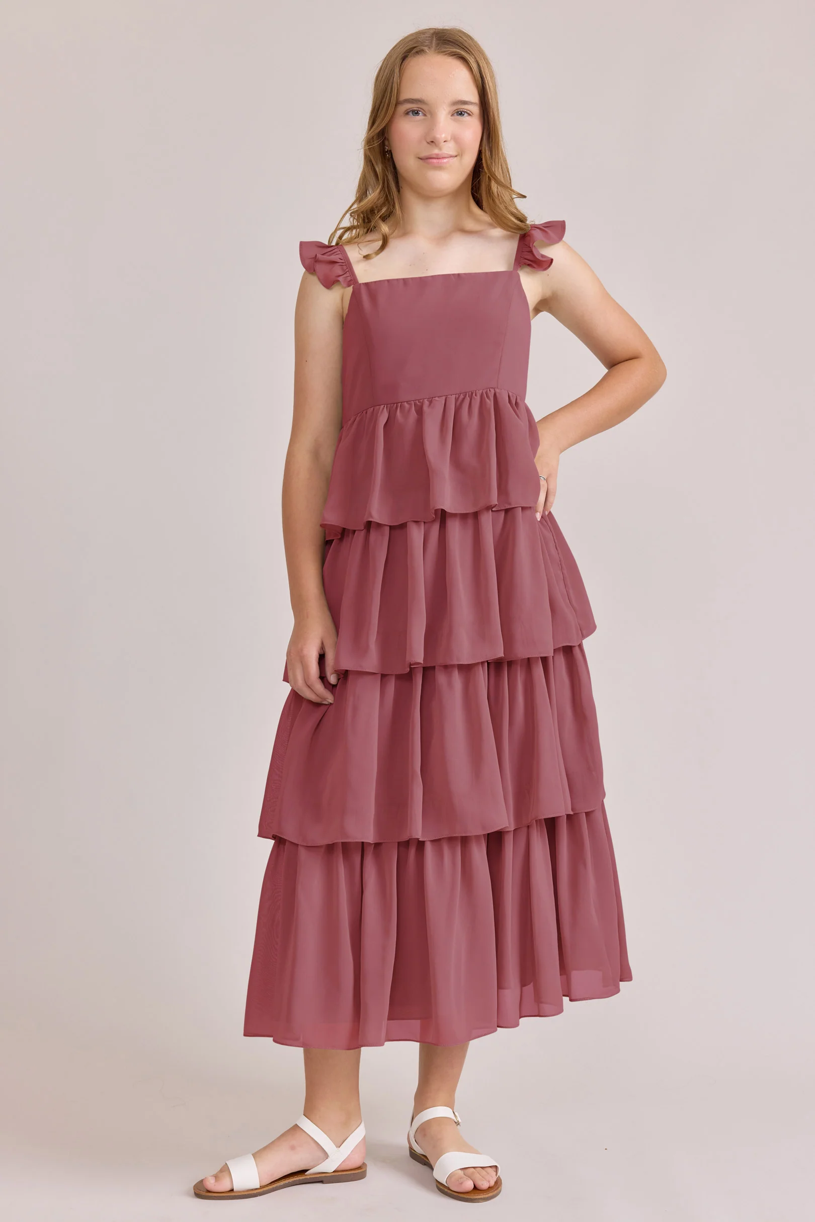 Juniors Poppy Chiffon Dress | Made To Order - Image 18