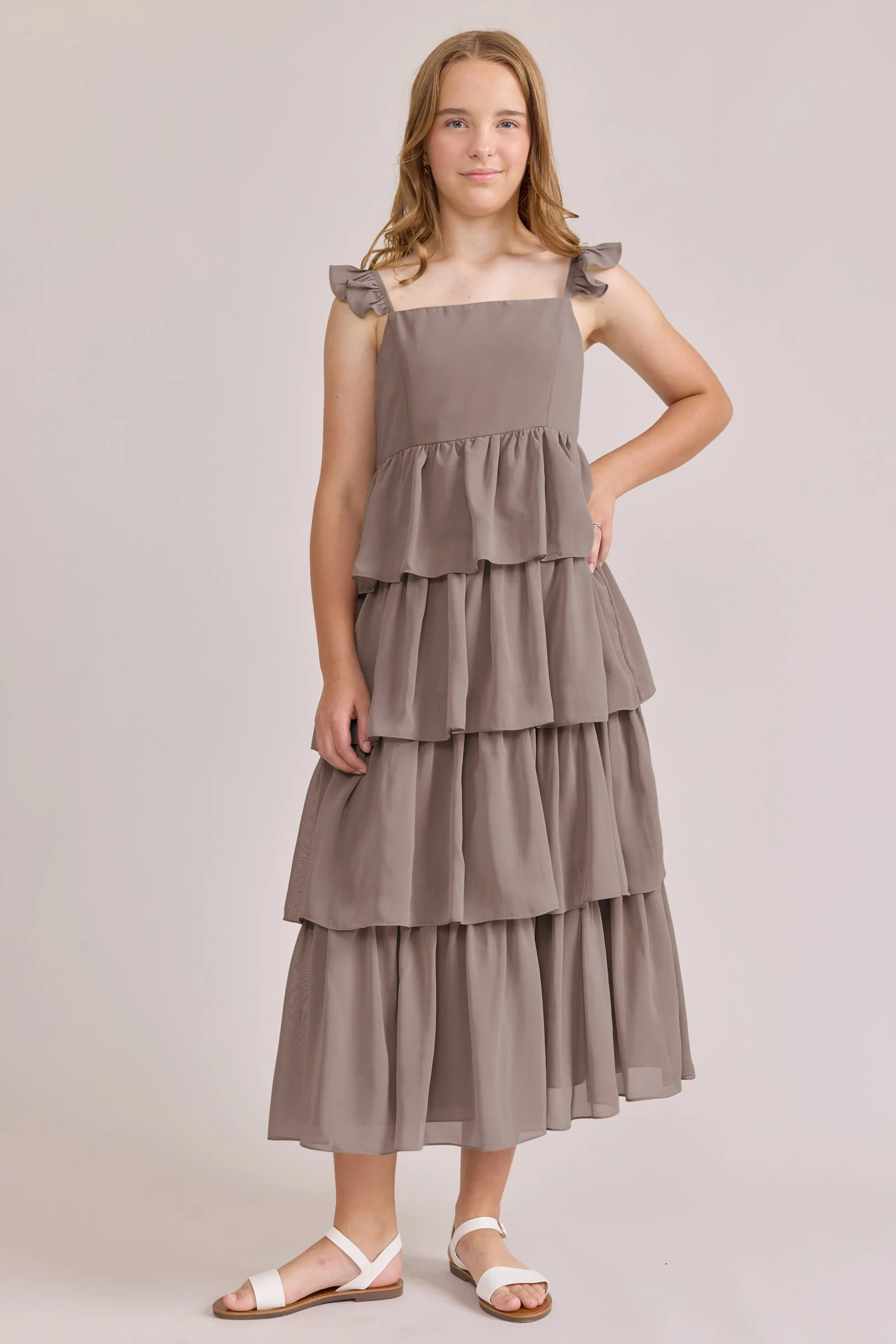 Juniors Poppy Chiffon Dress | Made To Order - Image 42