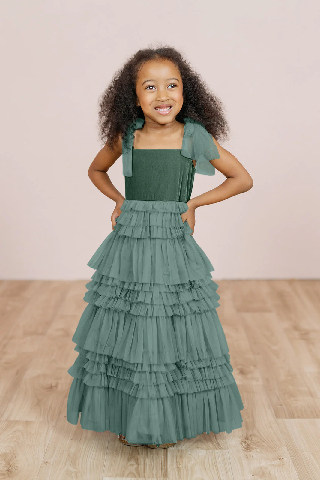 Juniors Tallulah Velvet + Tulle Dress | Made To Order - Image 7