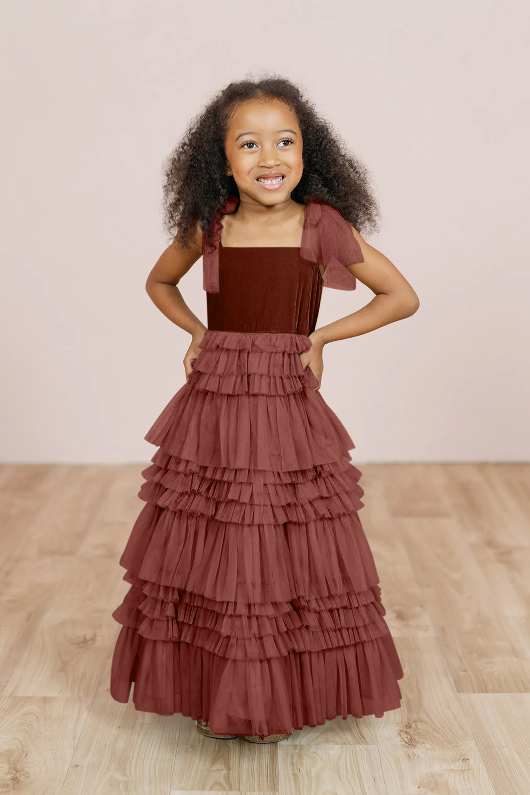 Juniors Tallulah Velvet + Tulle Dress | Made To Order - Image 8