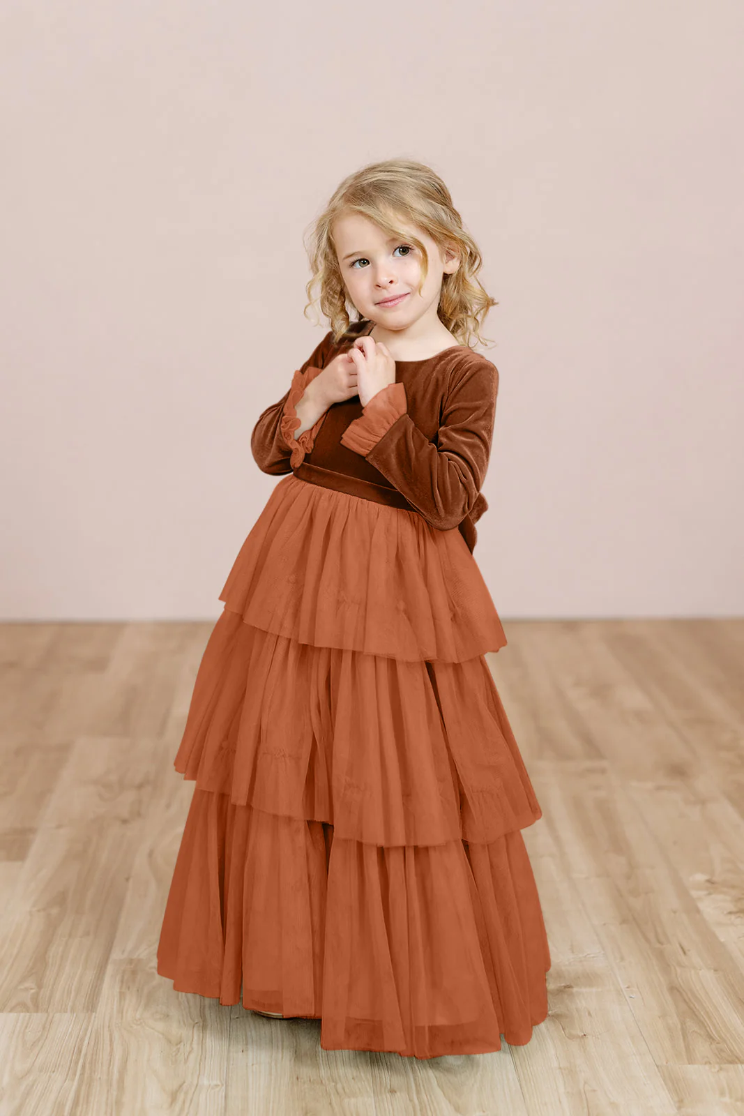 Kids Dottie Velvet + Tulle Dress | Made To Order - Image 20