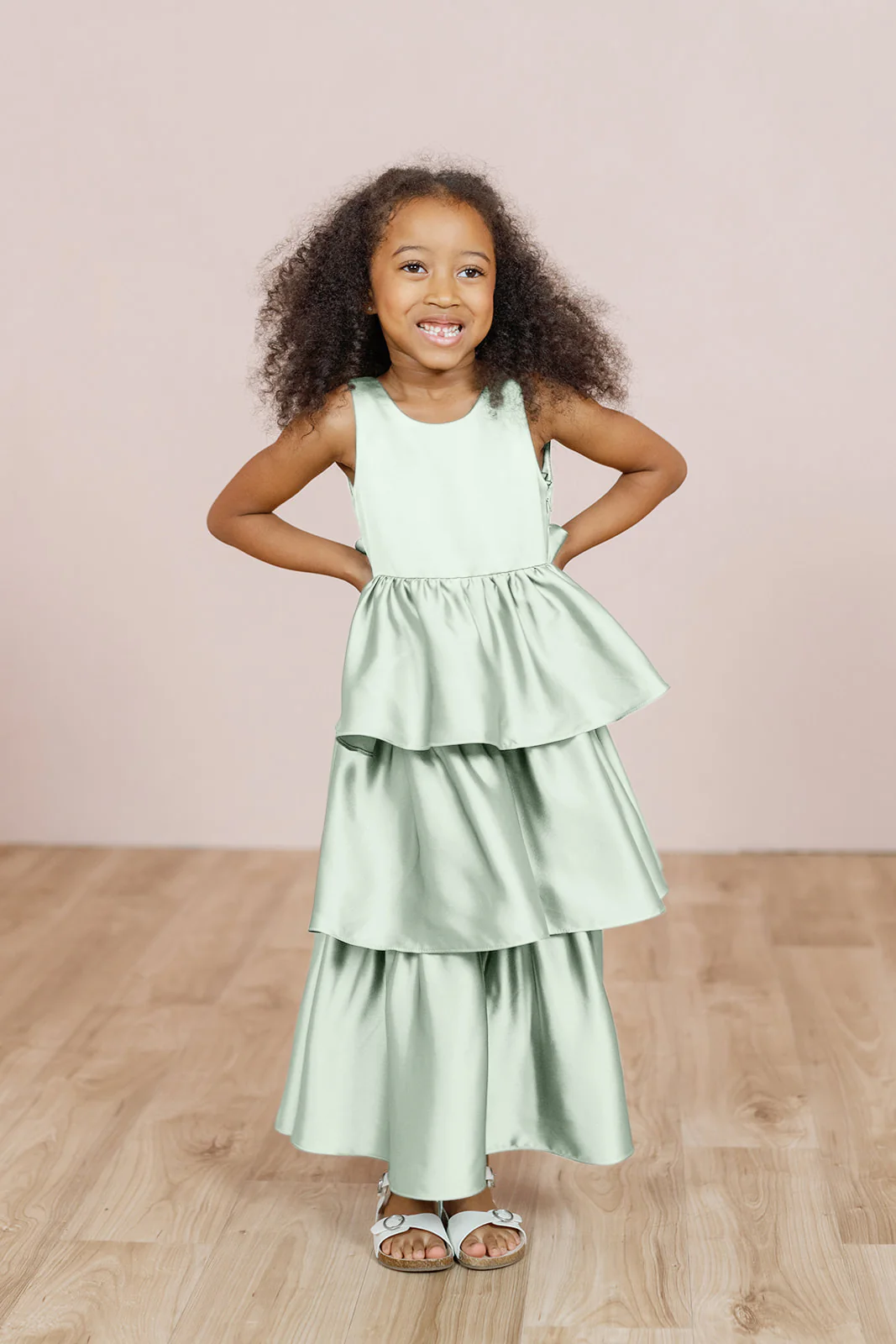 Kids Georgia Satin Dress | Made To Order - Image 56