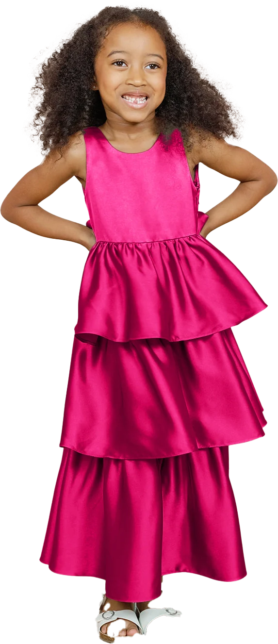 Kids Georgia Satin Dress | Made To Order - Image 78