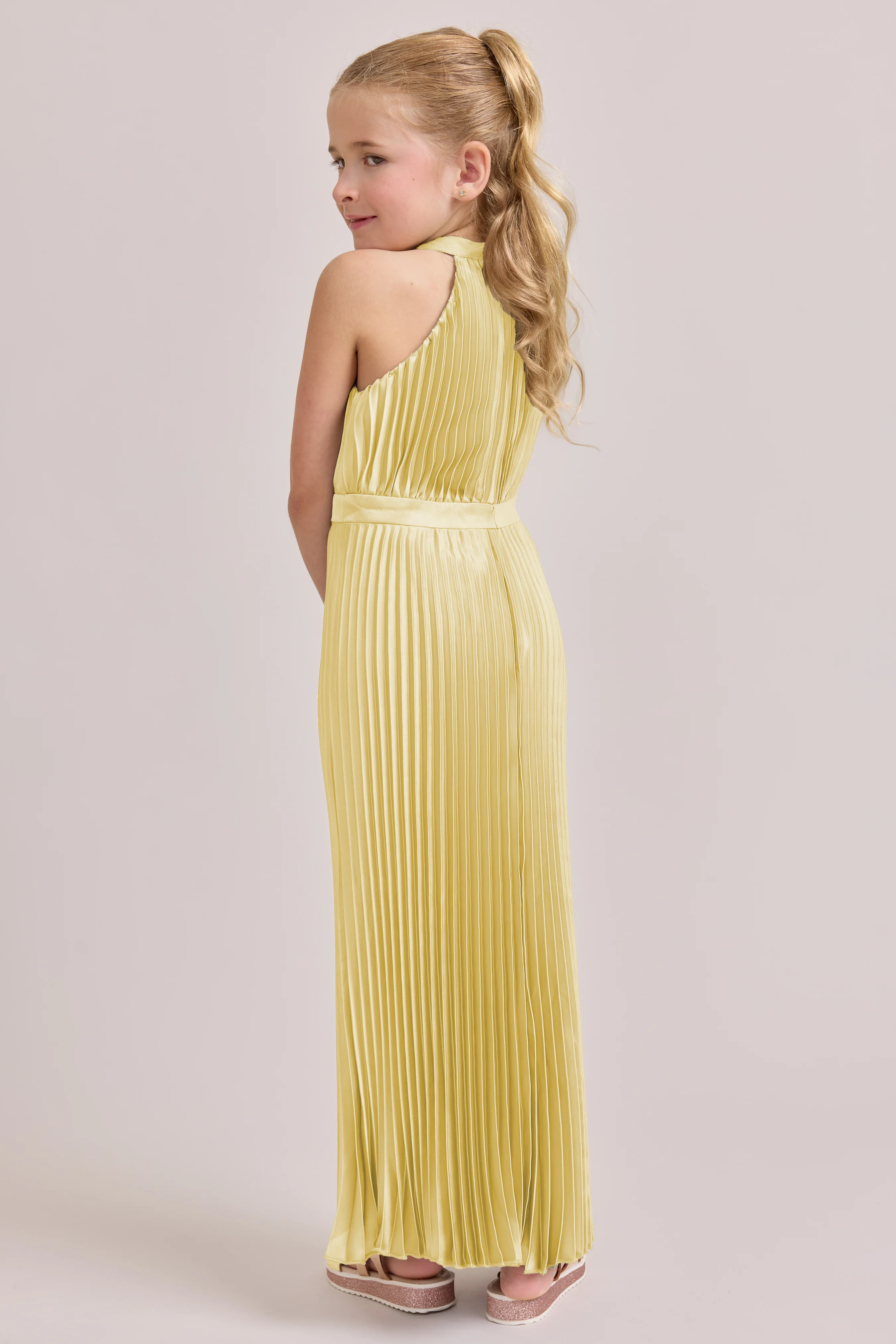 Kids Mazie Satin Pleated Dress | Made To Order - Image 105