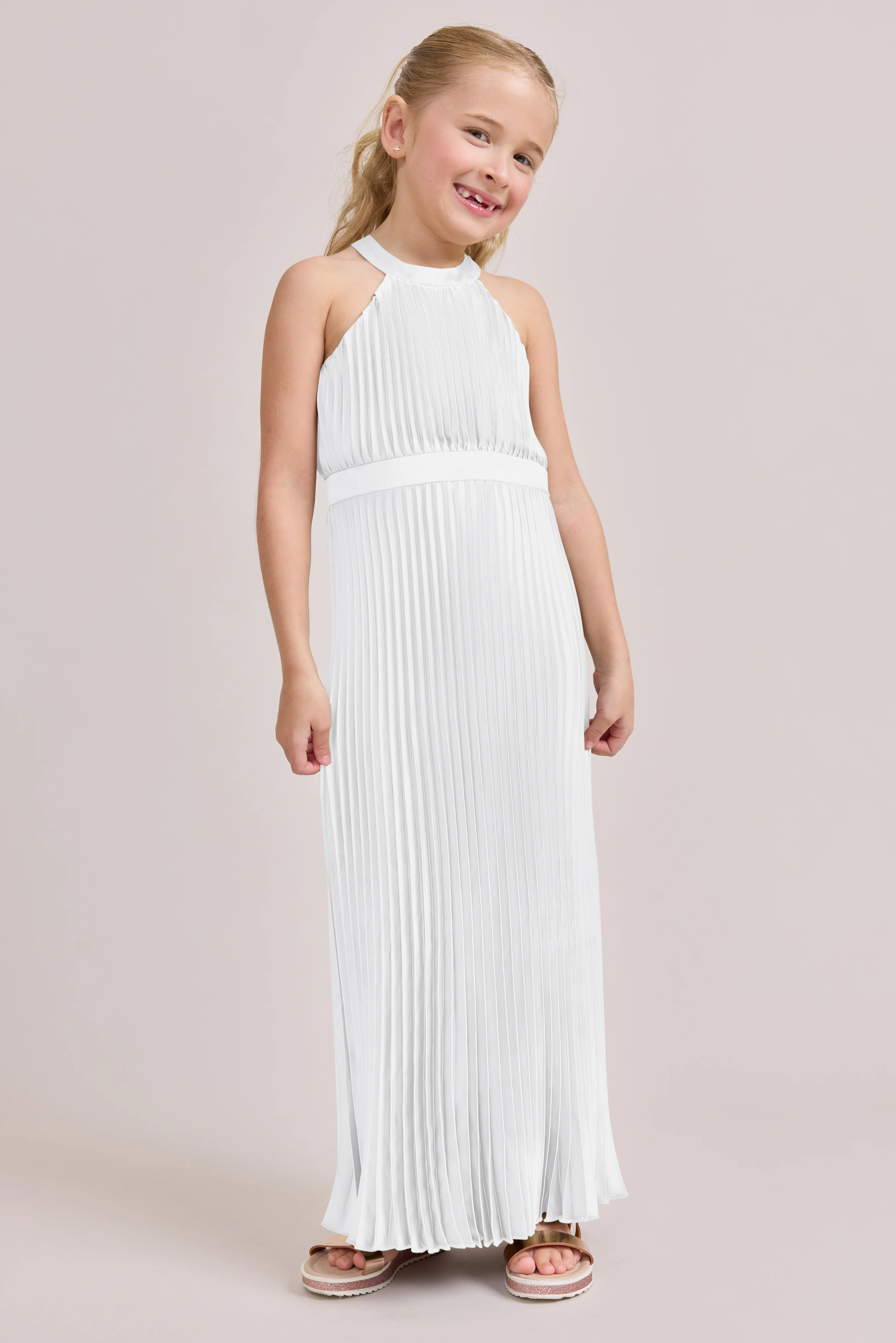 Kids Mazie Satin Pleated Dress | Made To Order - Image 26